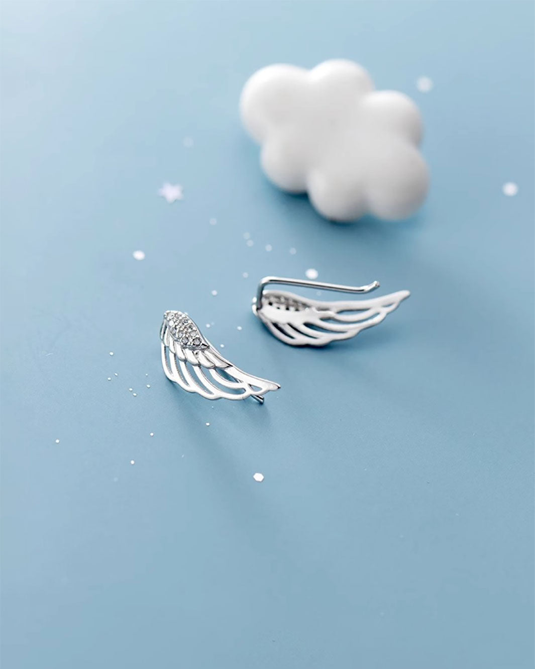 Angel Wings Climber Earrings