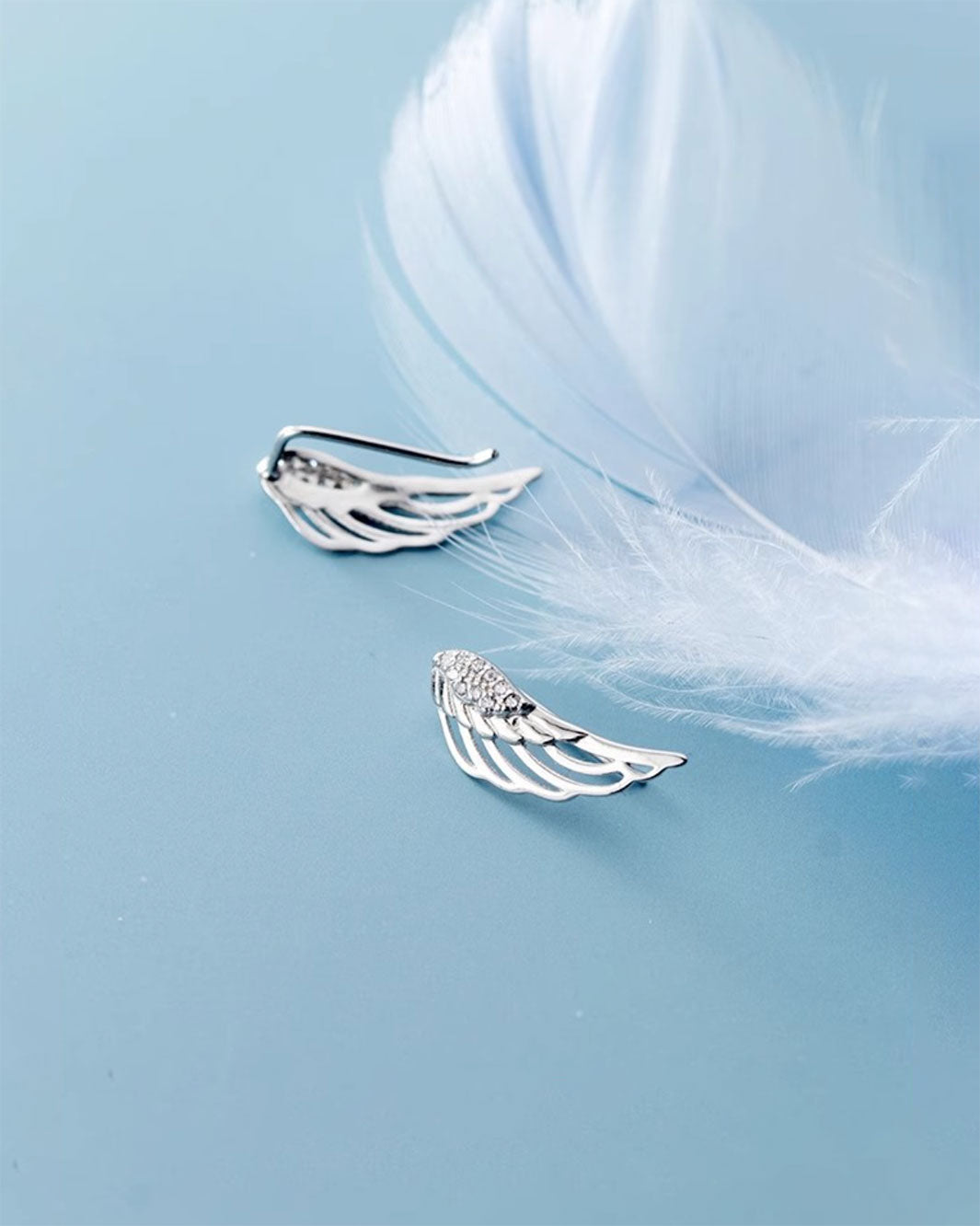 Angel Wings Climber Earrings