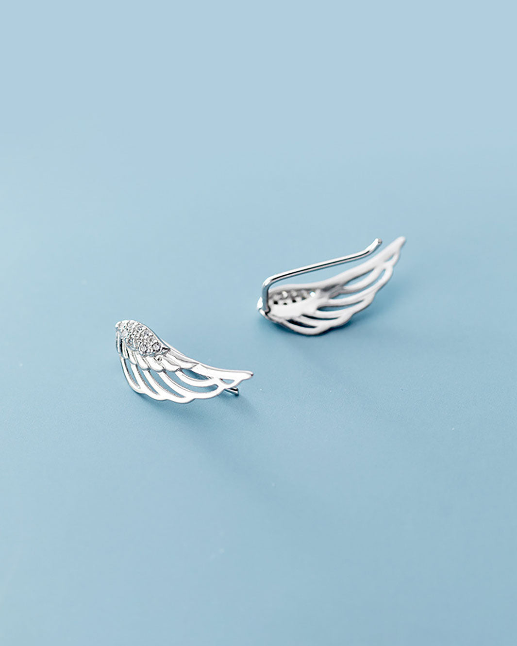 Angel Wings Climber Earrings