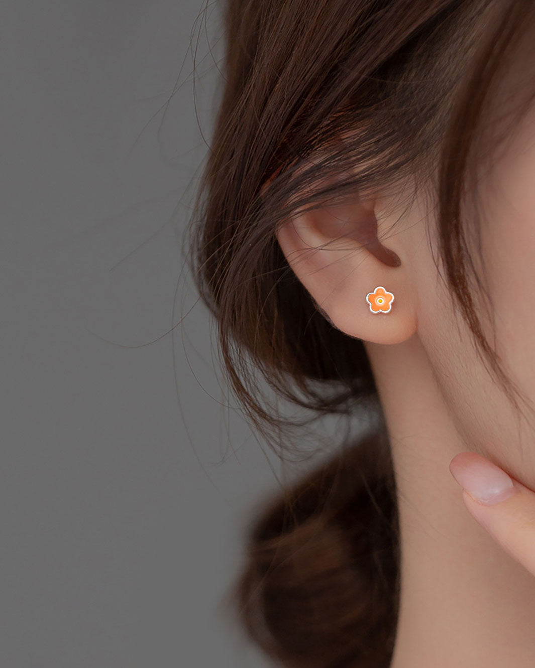 Poppy Flower Stud Earrings