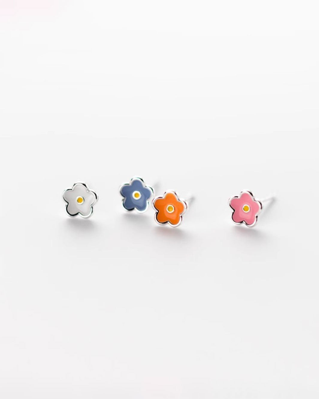 Poppy Flower Stud Earrings