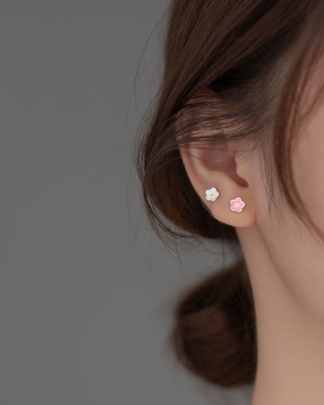 Poppy Flower Stud Earrings