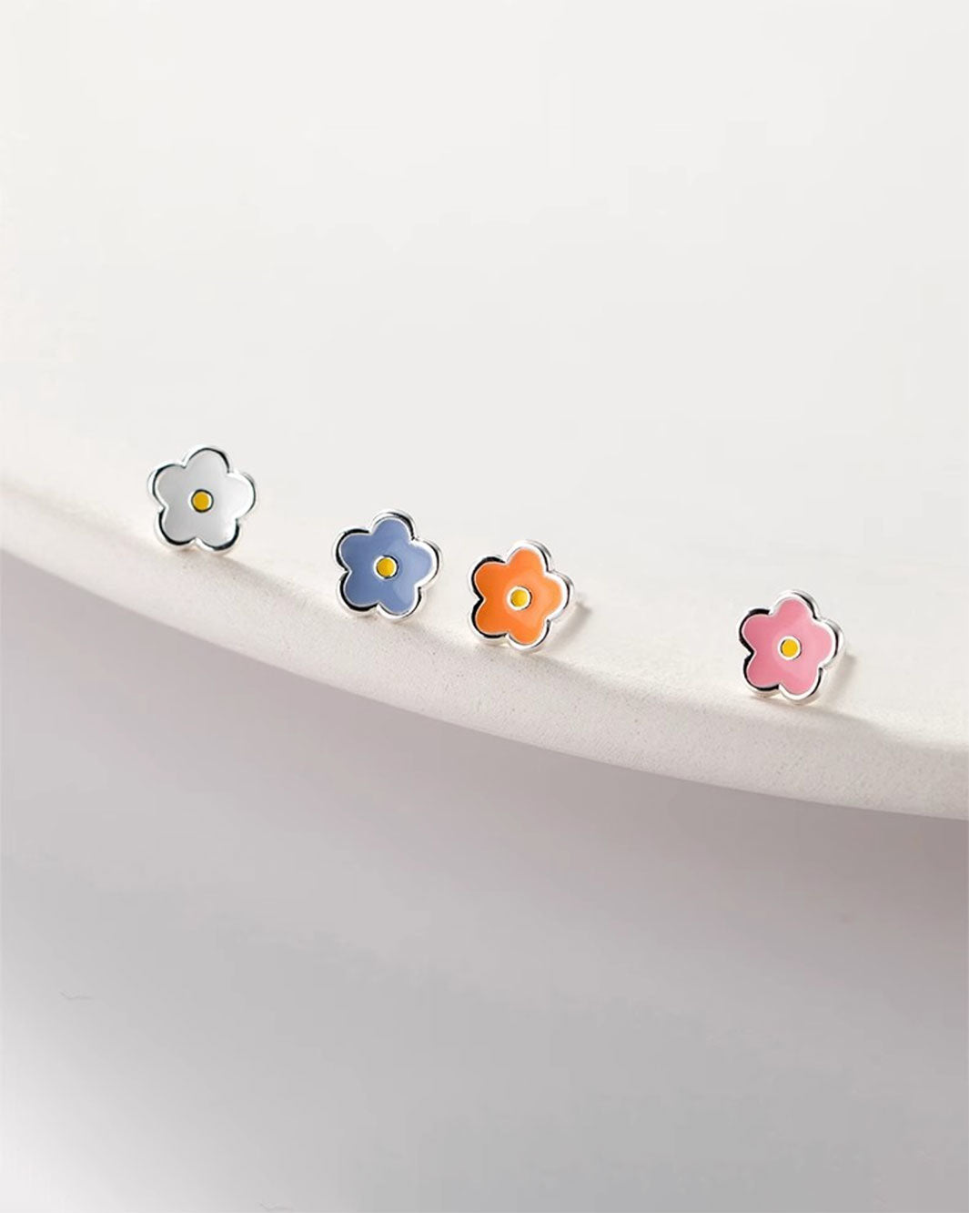 Poppy Flower Stud Earrings