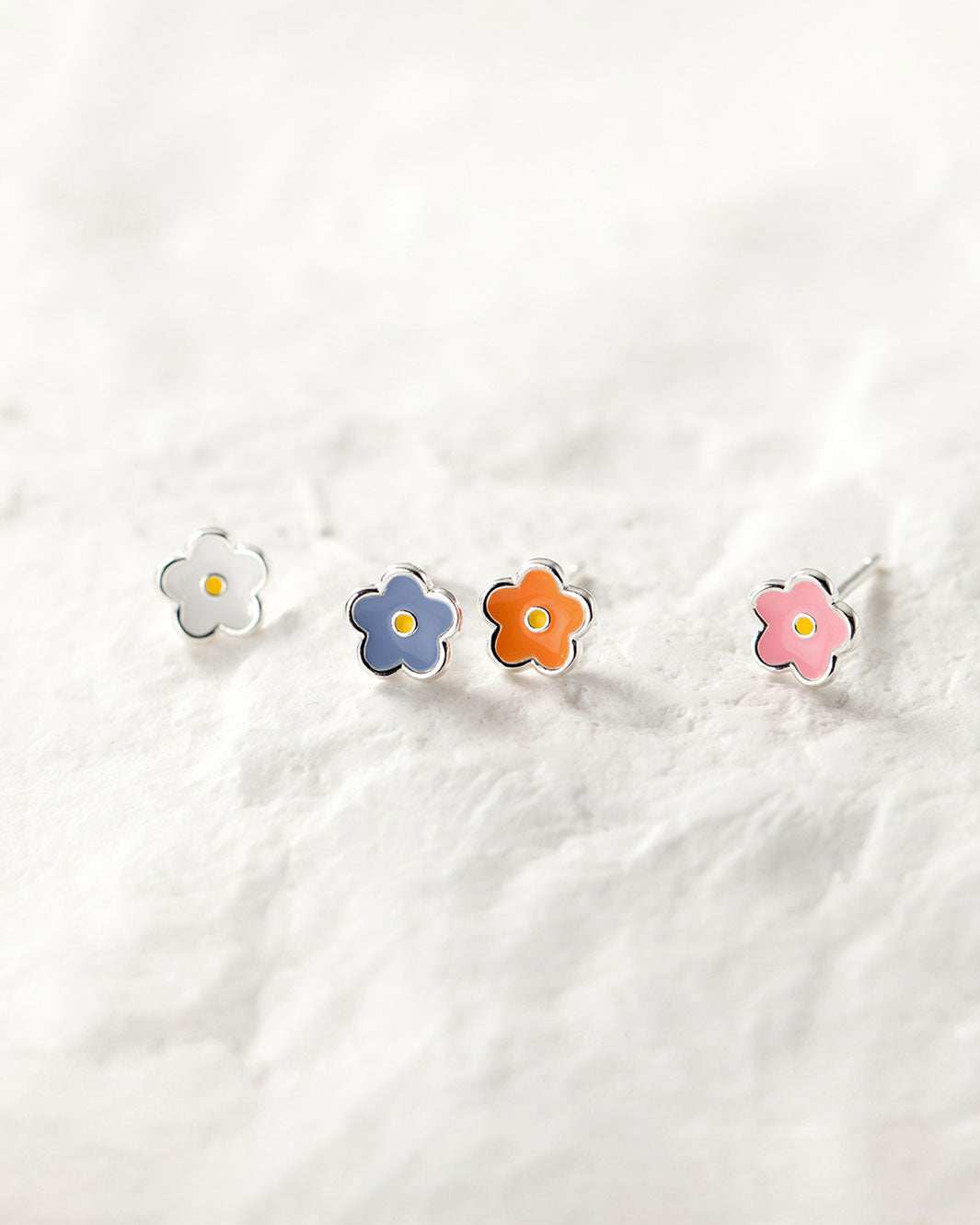 Poppy Flower Stud Earrings