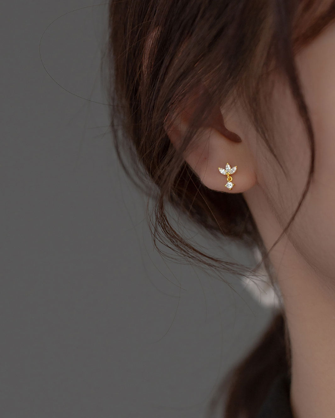 Livia Floral Barbell Earrings