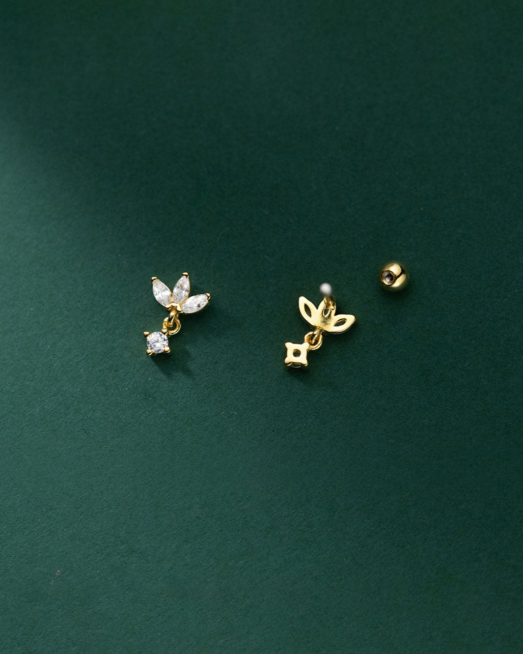 Livia Floral Barbell Earrings