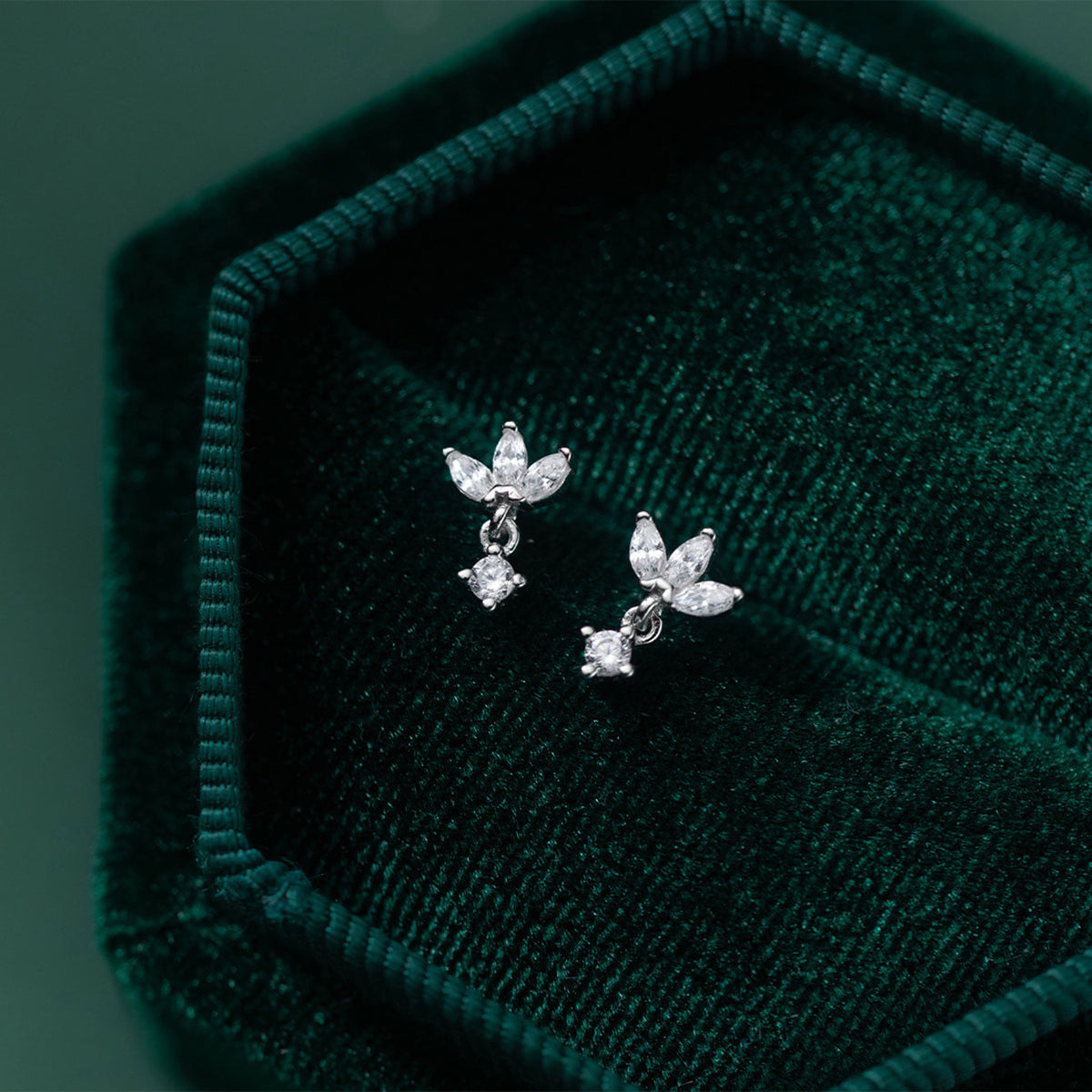 Livia Floral Barbell Earrings