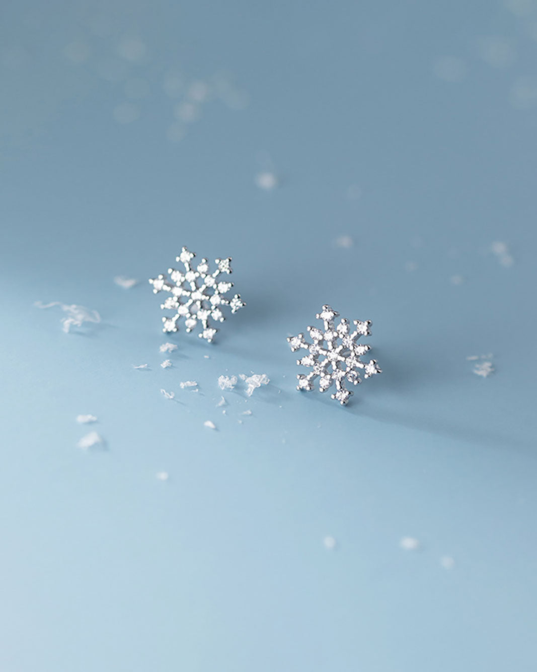 Winter Snowflake Stud Earrings