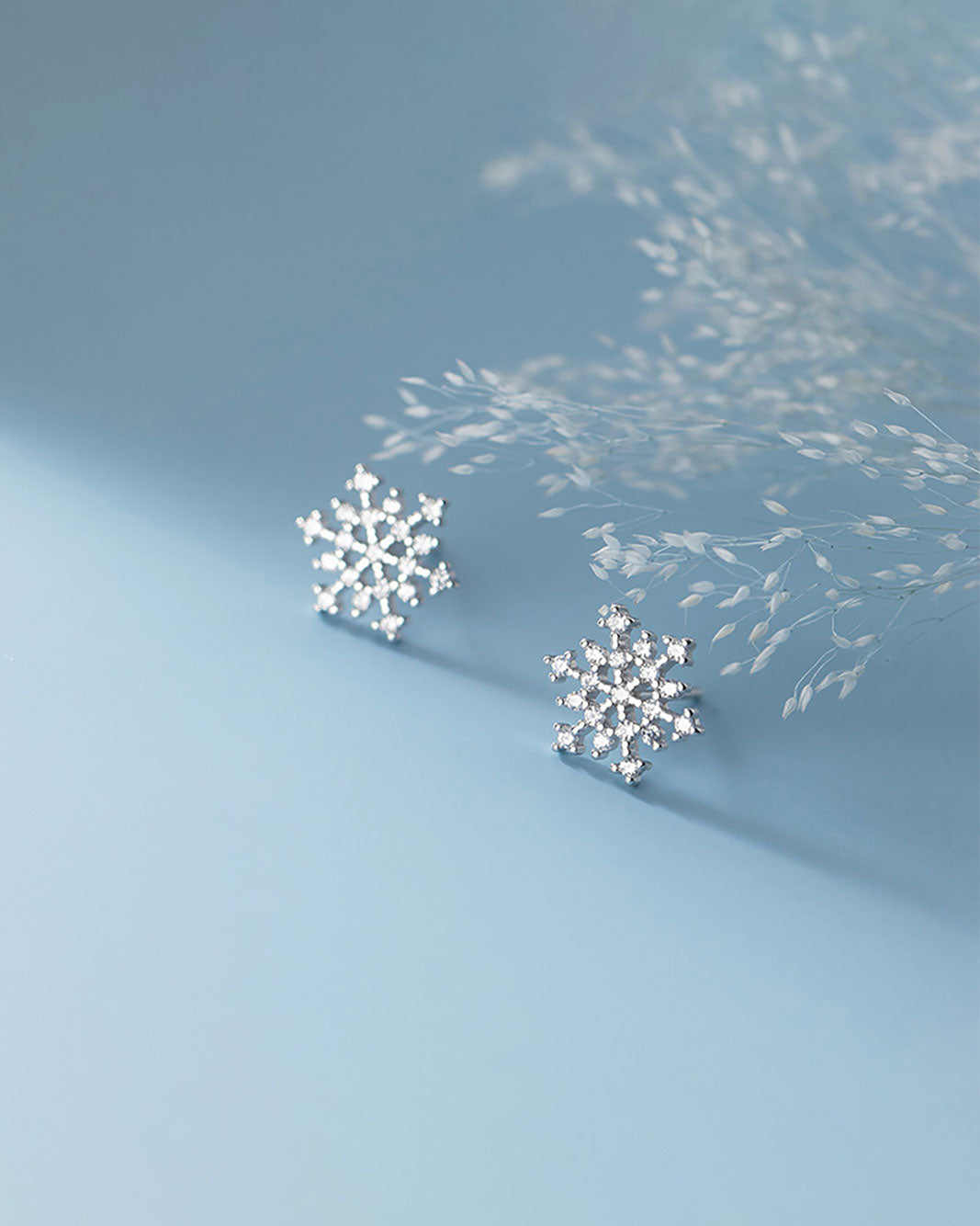 Starlight Snowflake Stud Earrings