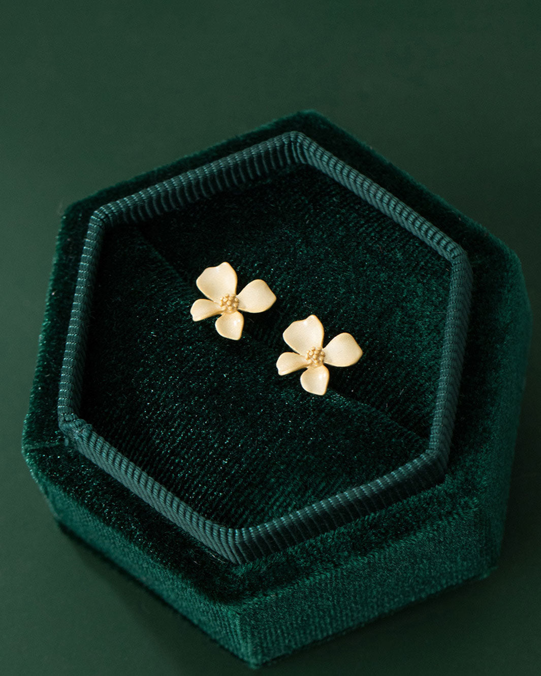 Brushed Floral Stud Earrings