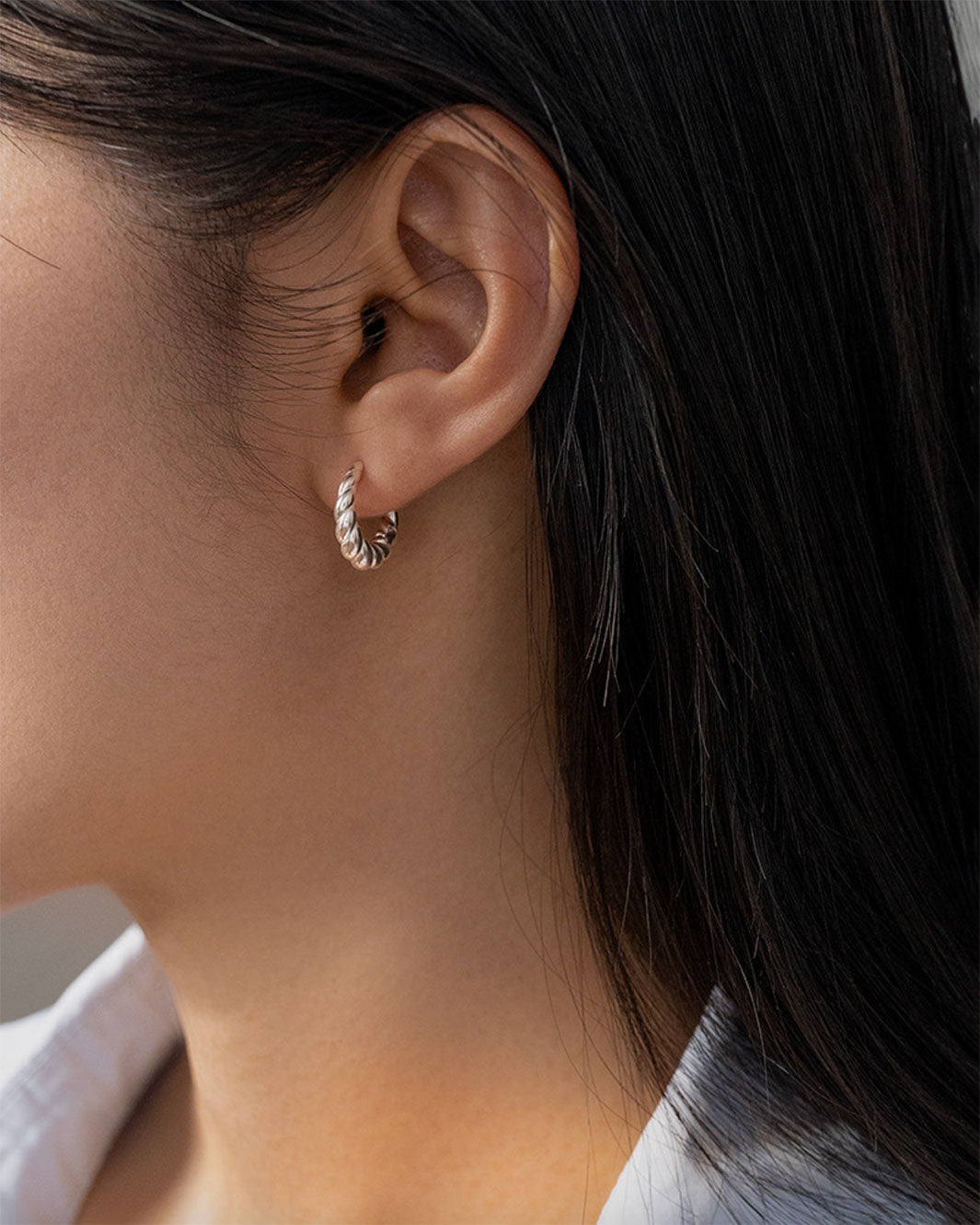 Audrey Croissant Hoop Earrings