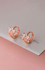 Twinkle Bow Knot Hoop Earrings