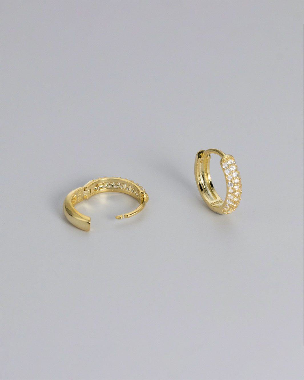 Classic Pave Huggie Hoop Earrings