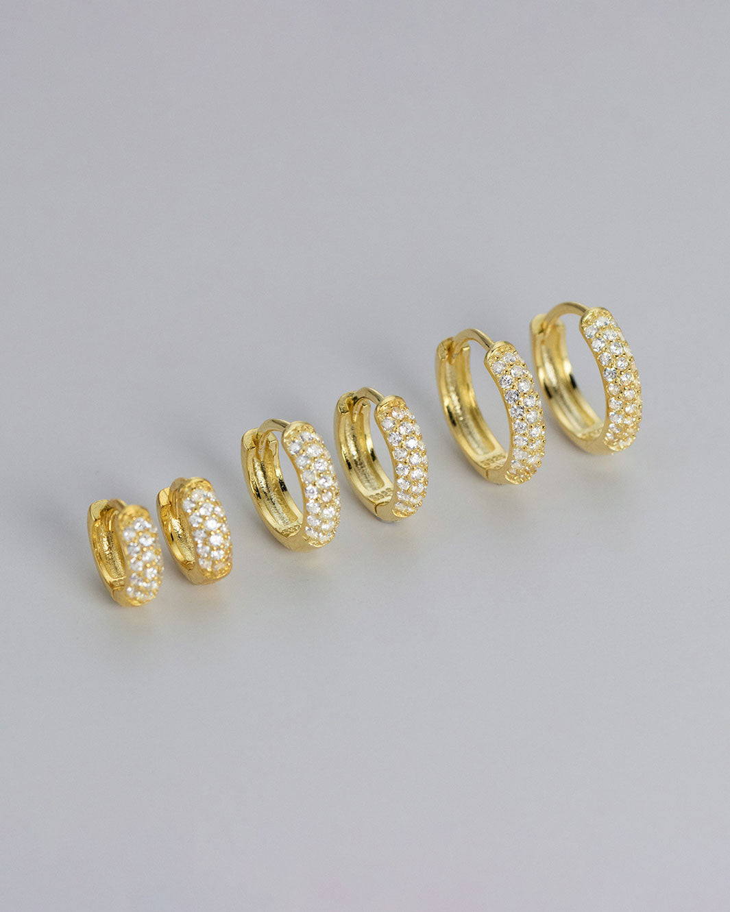 Classic Pave Huggie Hoop Earrings