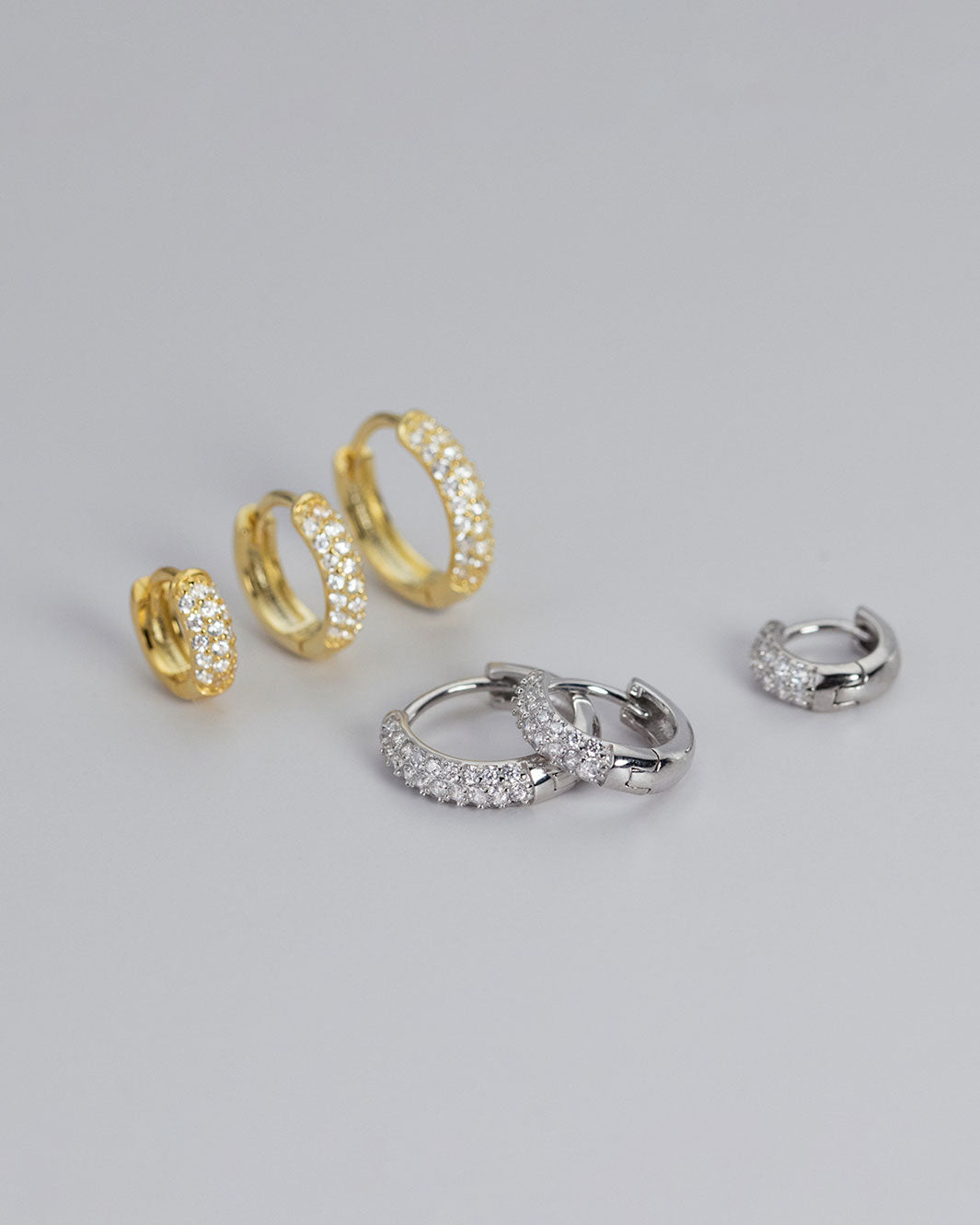 Classic Pave Huggie Hoop Earrings