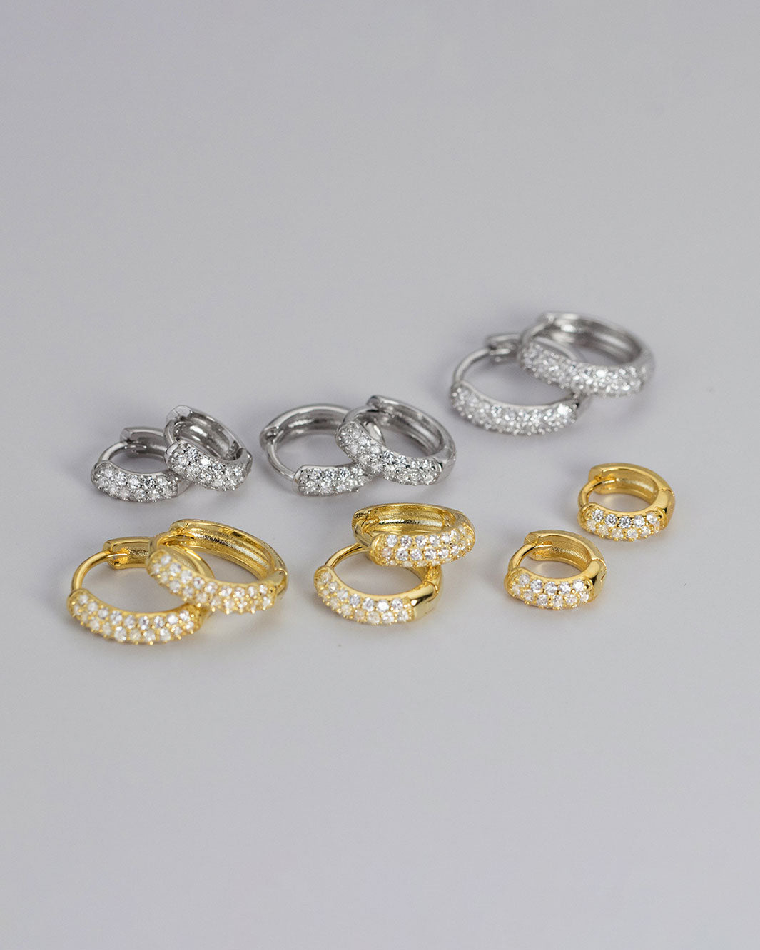 Classic Pave Huggie Hoop Earrings