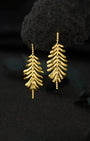 Leafy Willow Tassel Drop Earrings