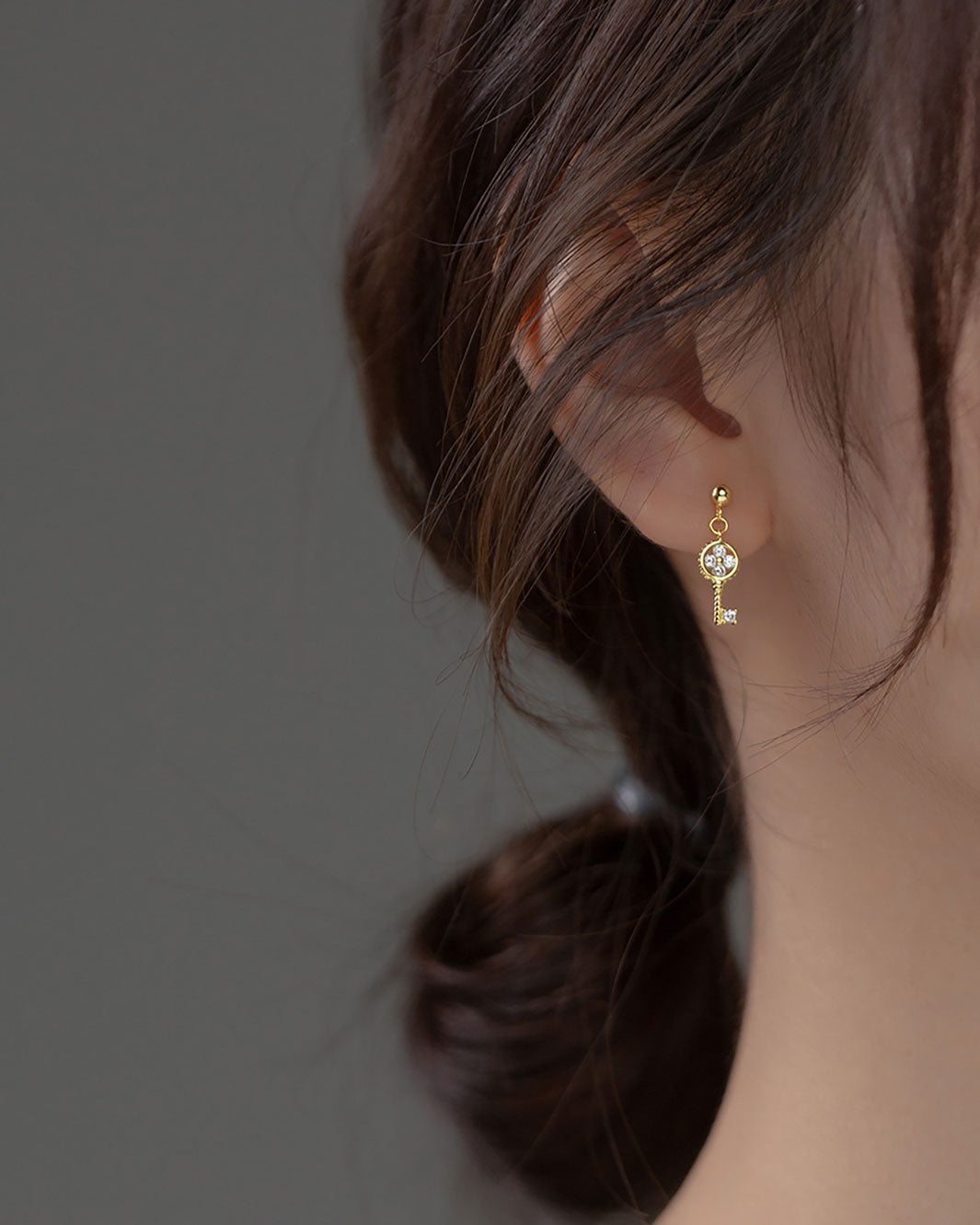Lock and Key Dangle Earrings