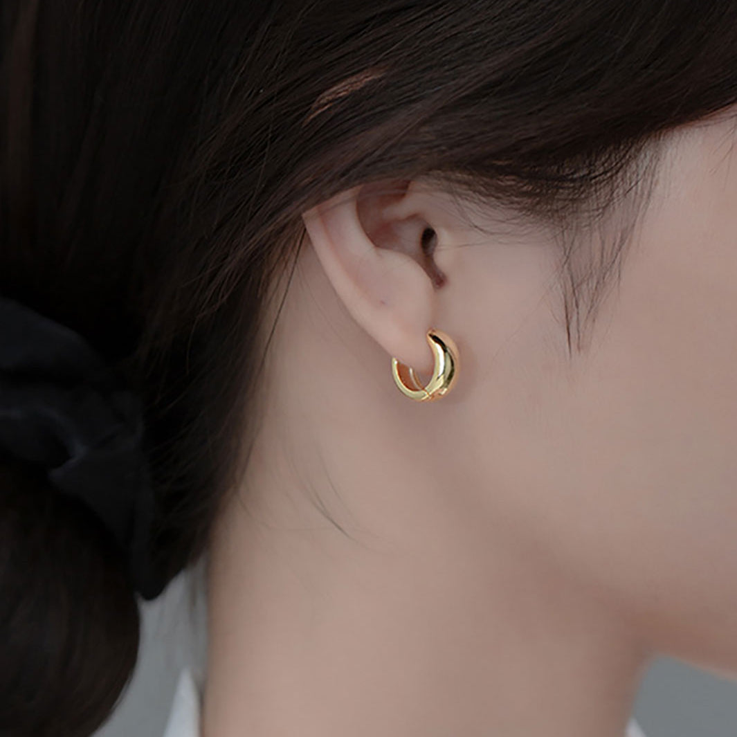 Anna Thick Hoop Earrings