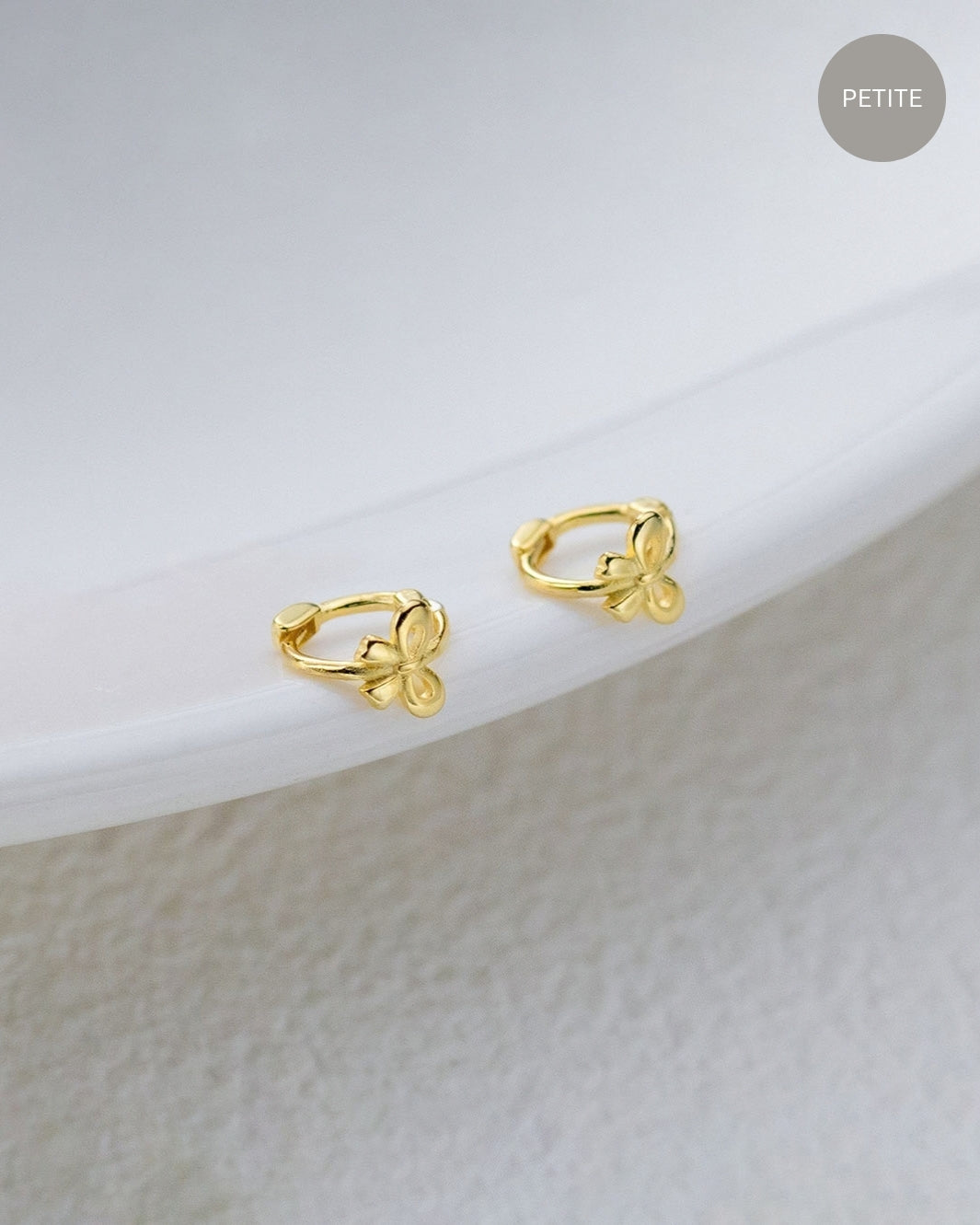 Tilly Ribbon Huggie Earrings