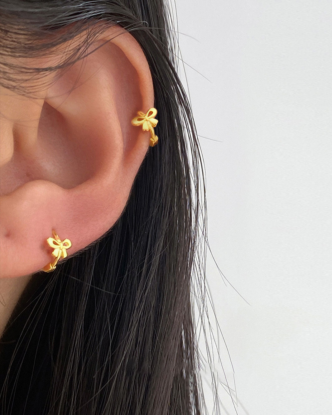 Tilly Ribbon Huggie Earrings