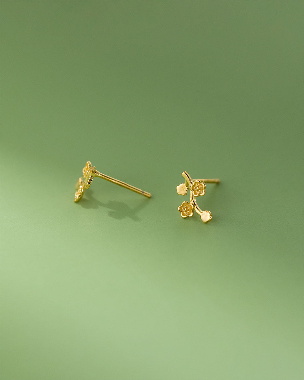 Plum Blossom Flower Stud Earrings