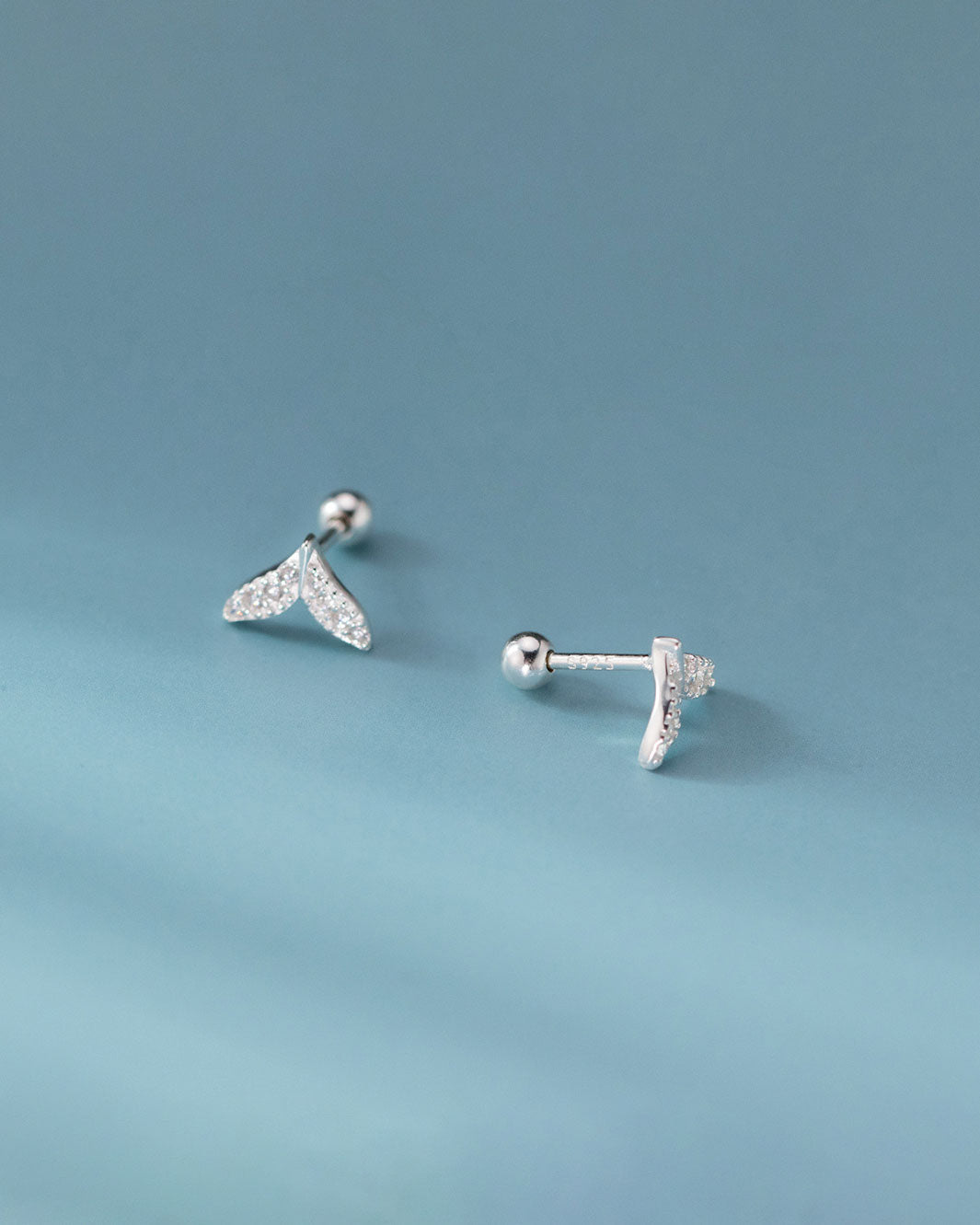 Mermaid Tail Barbell Earrings