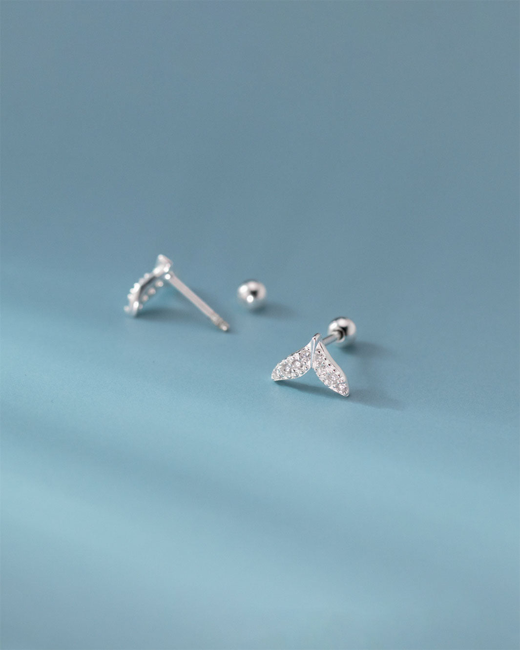 Mermaid Tail Barbell Earrings