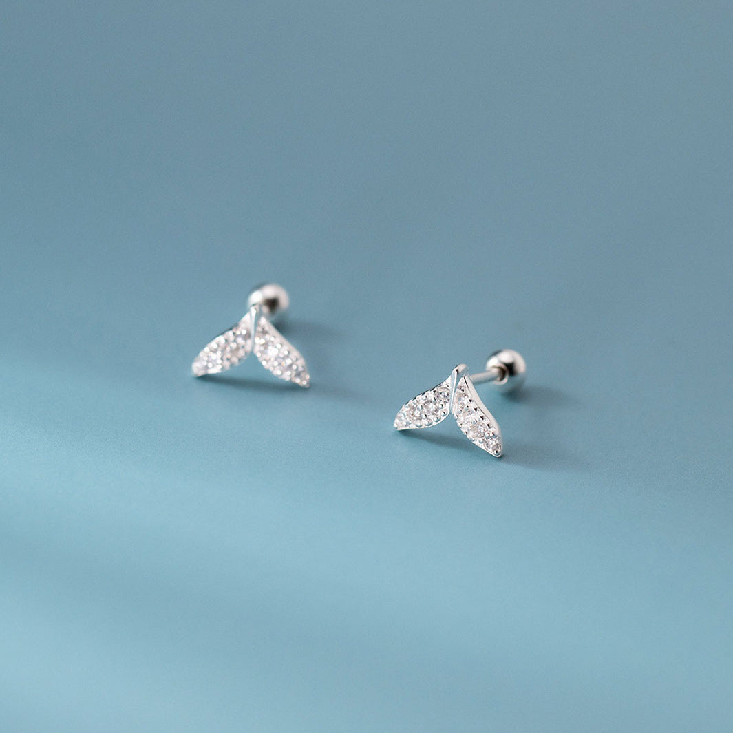 Mermaid Tail Barbell Earrings