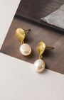 Sara Seashell Pearl Drop Earrings