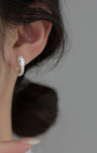 Emerald-Eyed Serpent Hoop Earrings