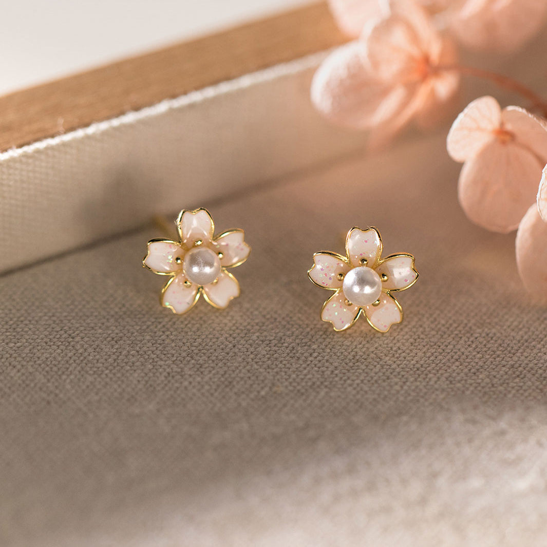 Sakura Bloom Stud Earrings