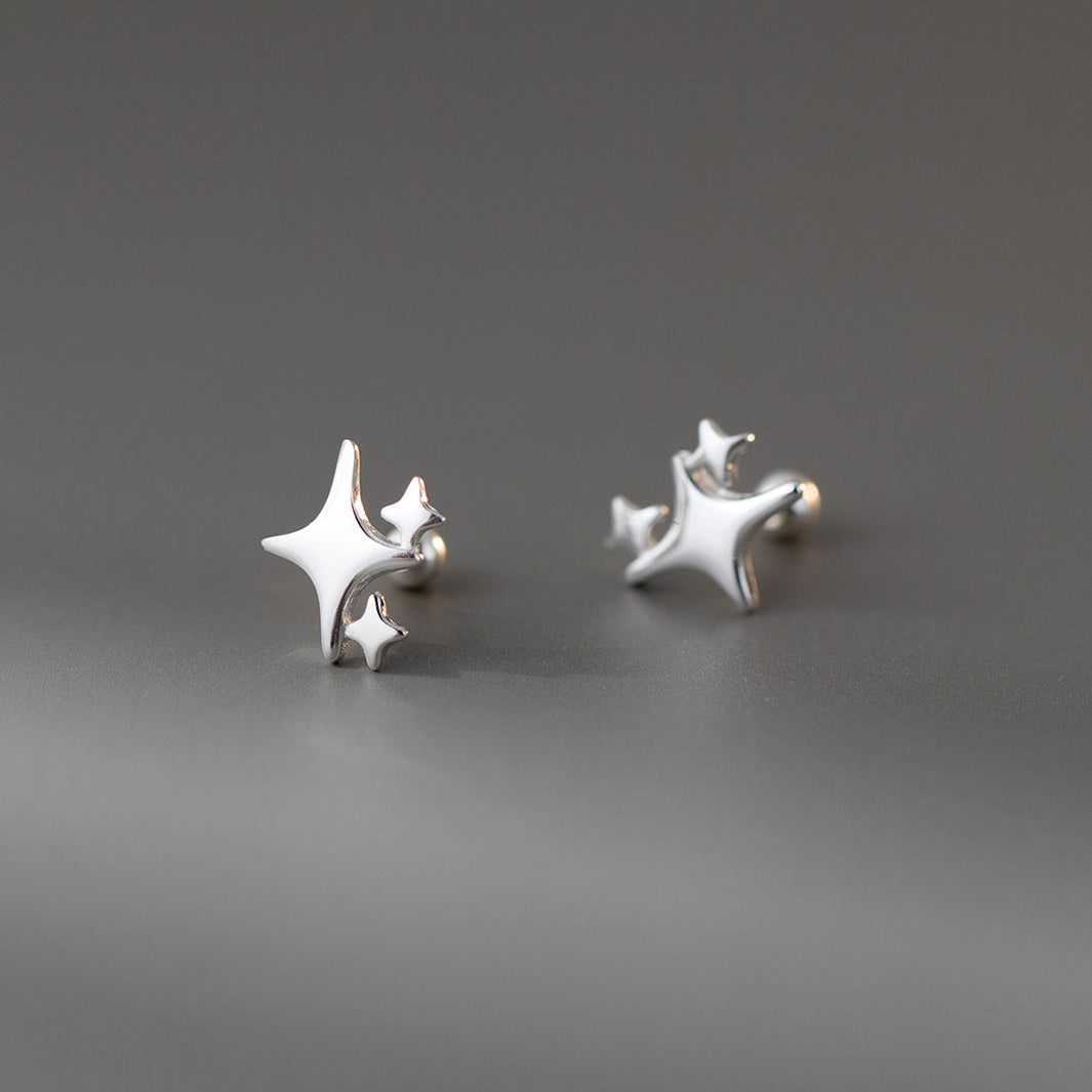 Nova Starburst Barbell Earrings