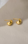 Brushed Droplet Stud Earrings