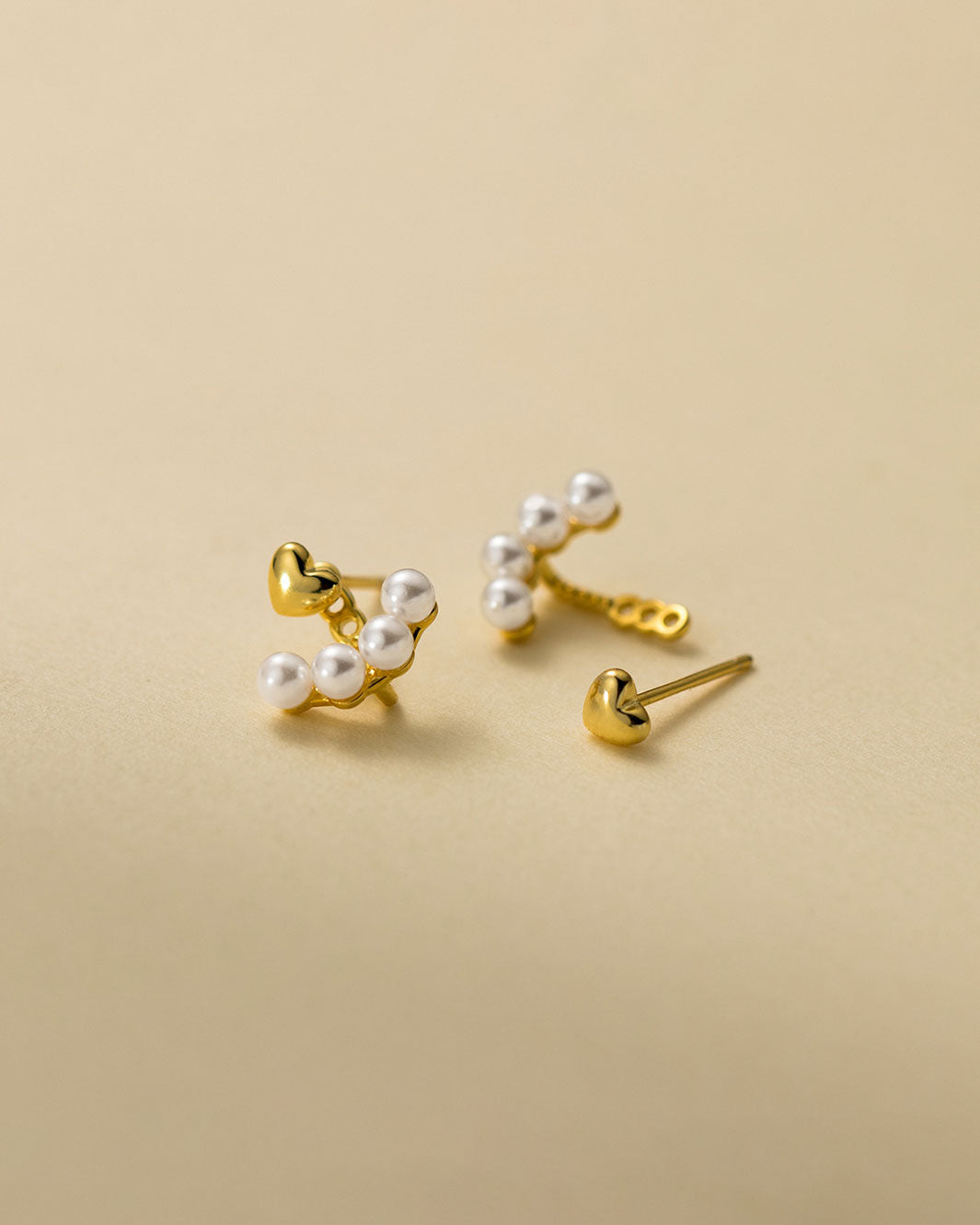 Amelie Heart Jacket Earrings