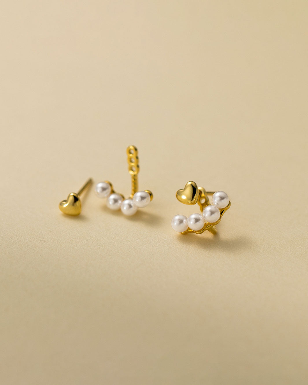 Amelie Heart Jacket Earrings
