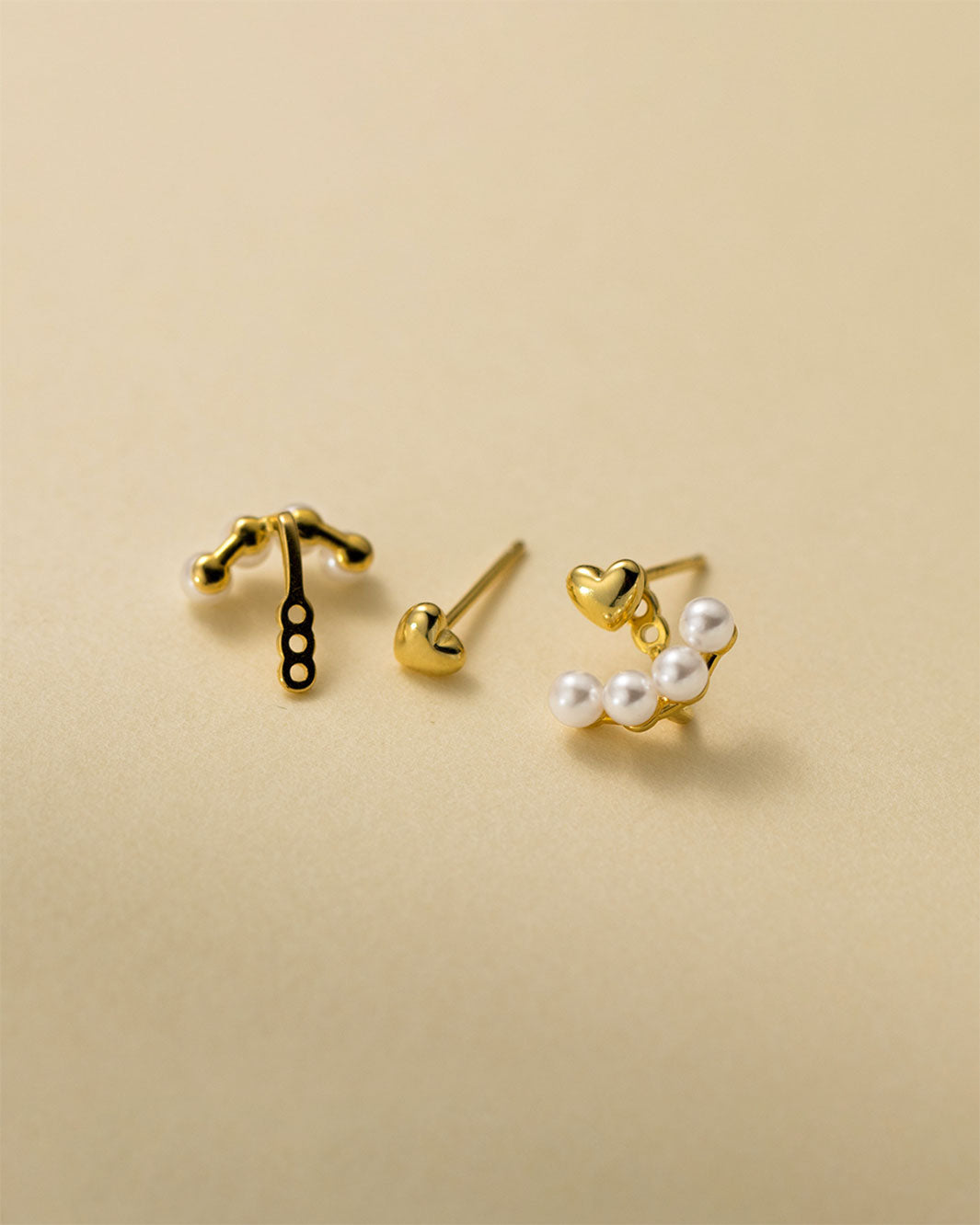 Amelie Heart Jacket Earrings
