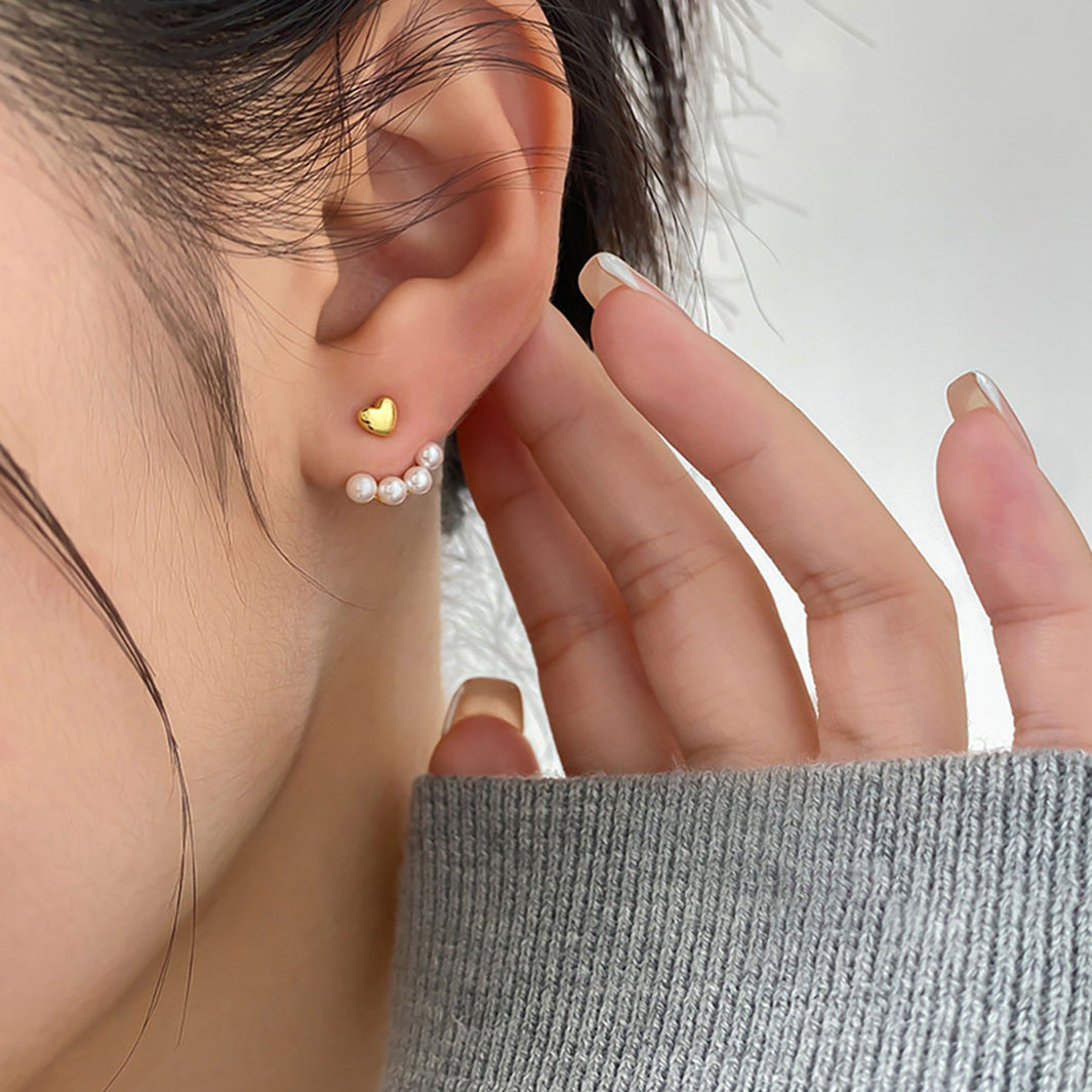 Amelie Heart Jacket Earrings