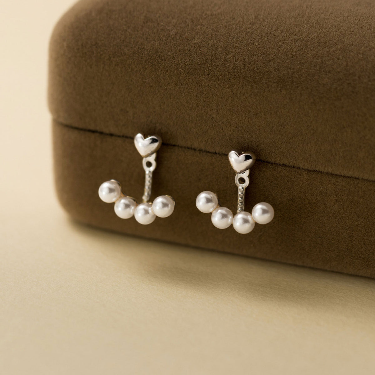 Amelie Heart Jacket Earrings