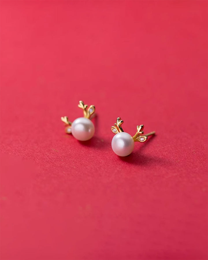 Rudolph Pearl Stud Earrings