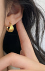 Jeanette Ribbed Hoop Earrings