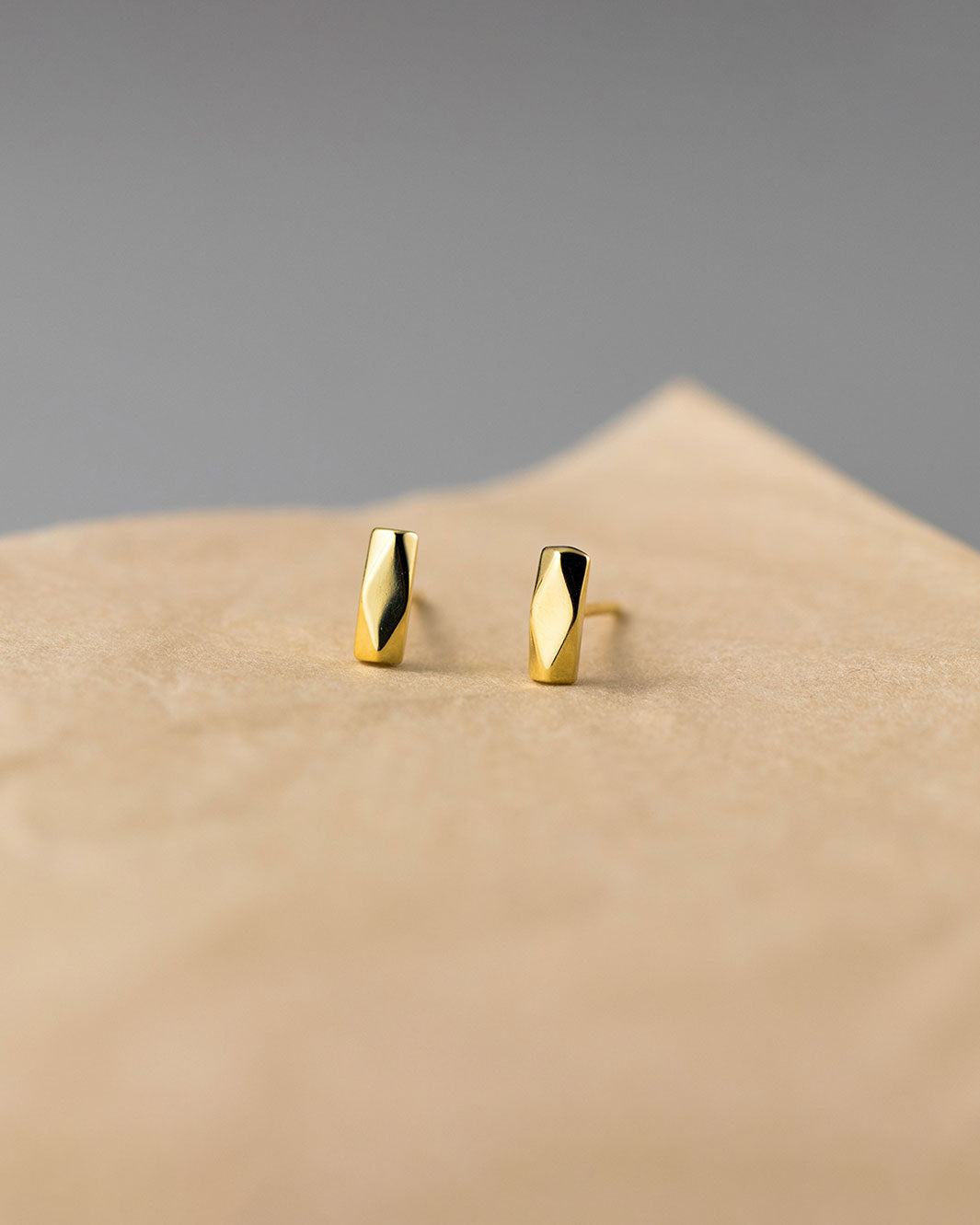 Sculpted Bar Stud Earrings