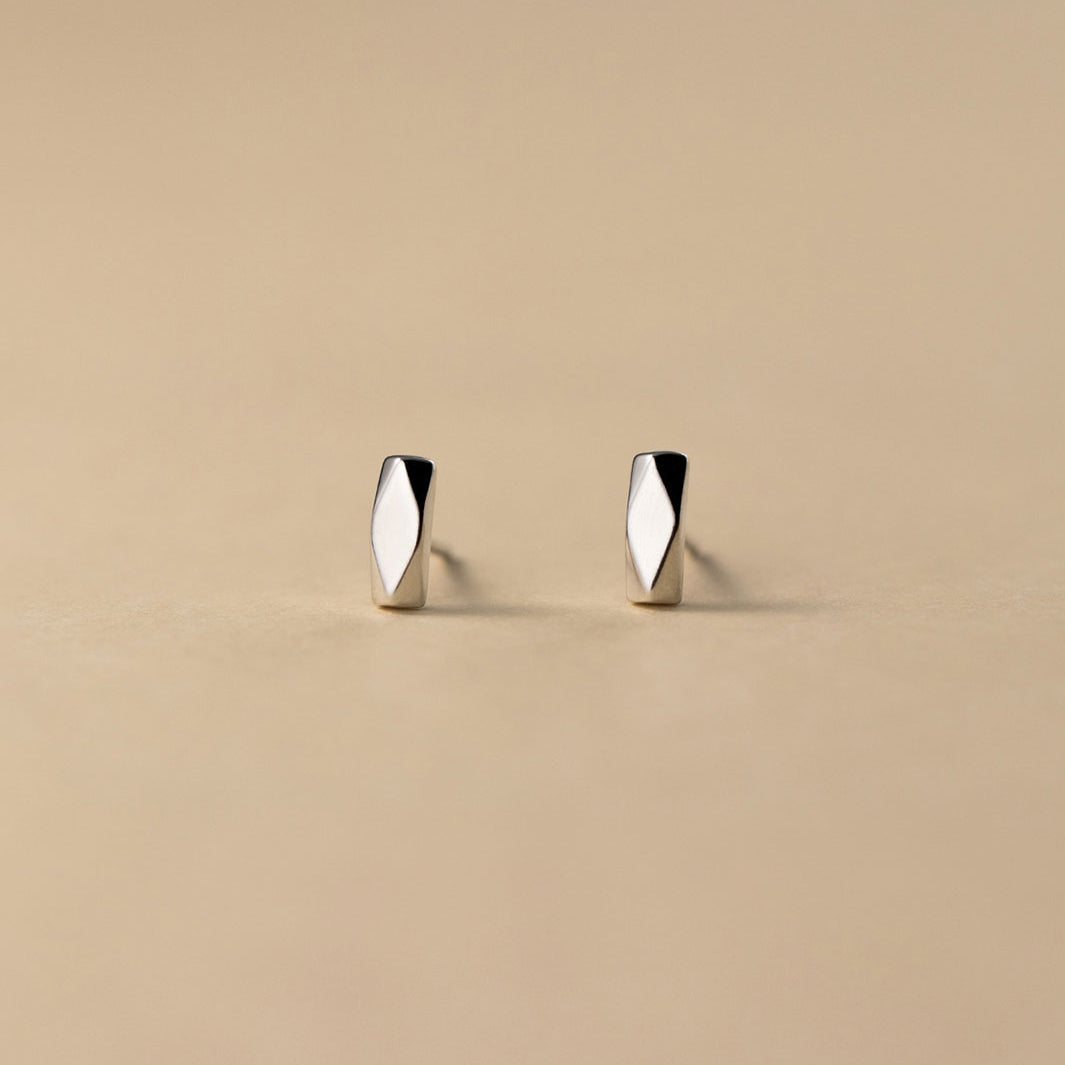 Sculpted Bar Stud Earrings
