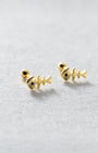 Nori Fishbone Barbell Earrings