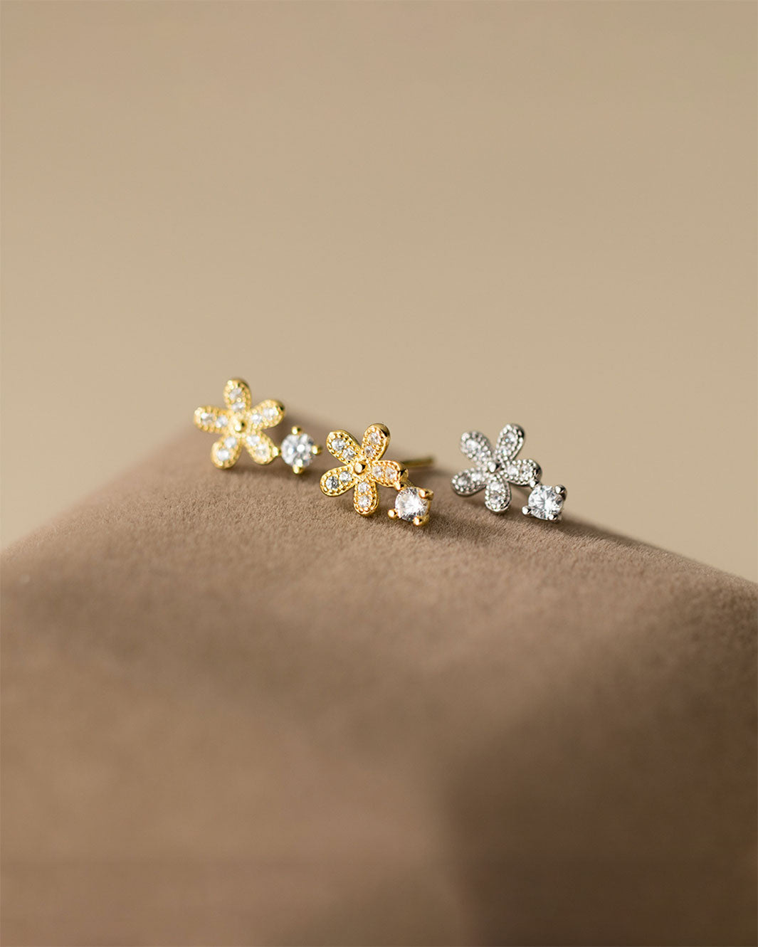 Sparkling Bloom Stud Earrings