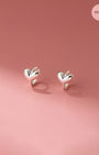 Puffy Heart Huggie Earrings