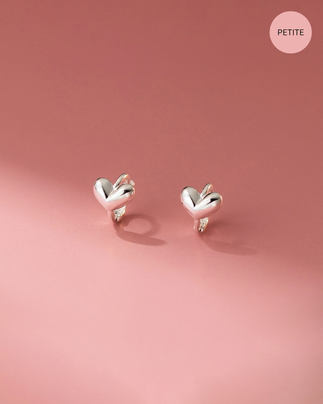 Puffy Heart Huggie Earrings