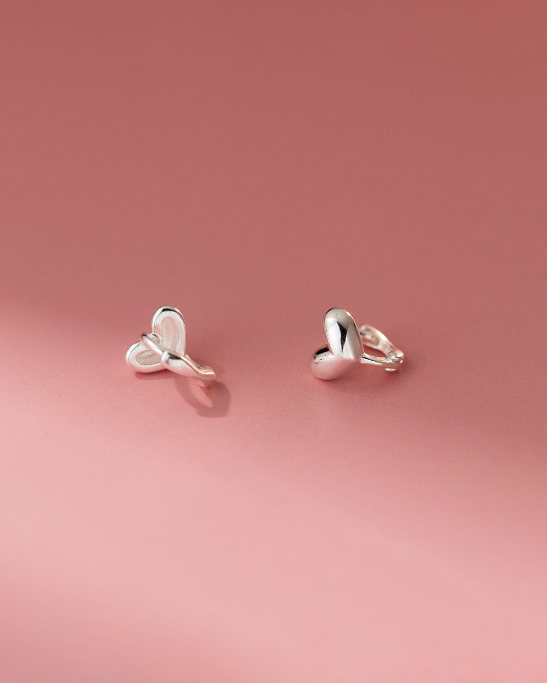 Puffy Heart Huggie Earrings