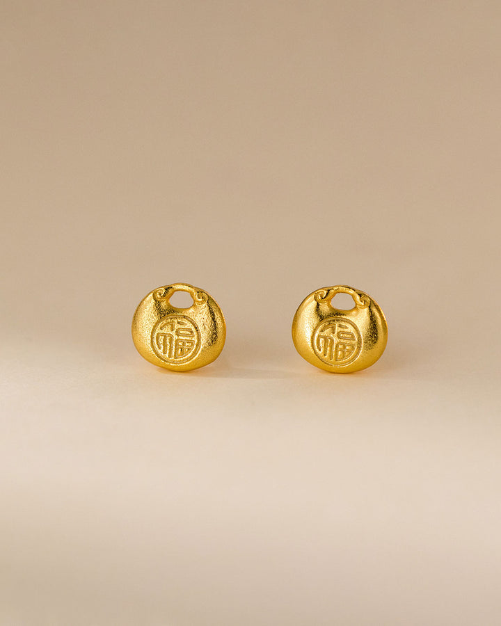 Prosper-Fu Pouch Stud Earrings