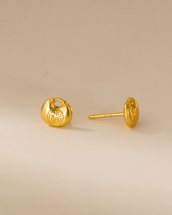 Prosper-Fu Pouch Stud Earrings